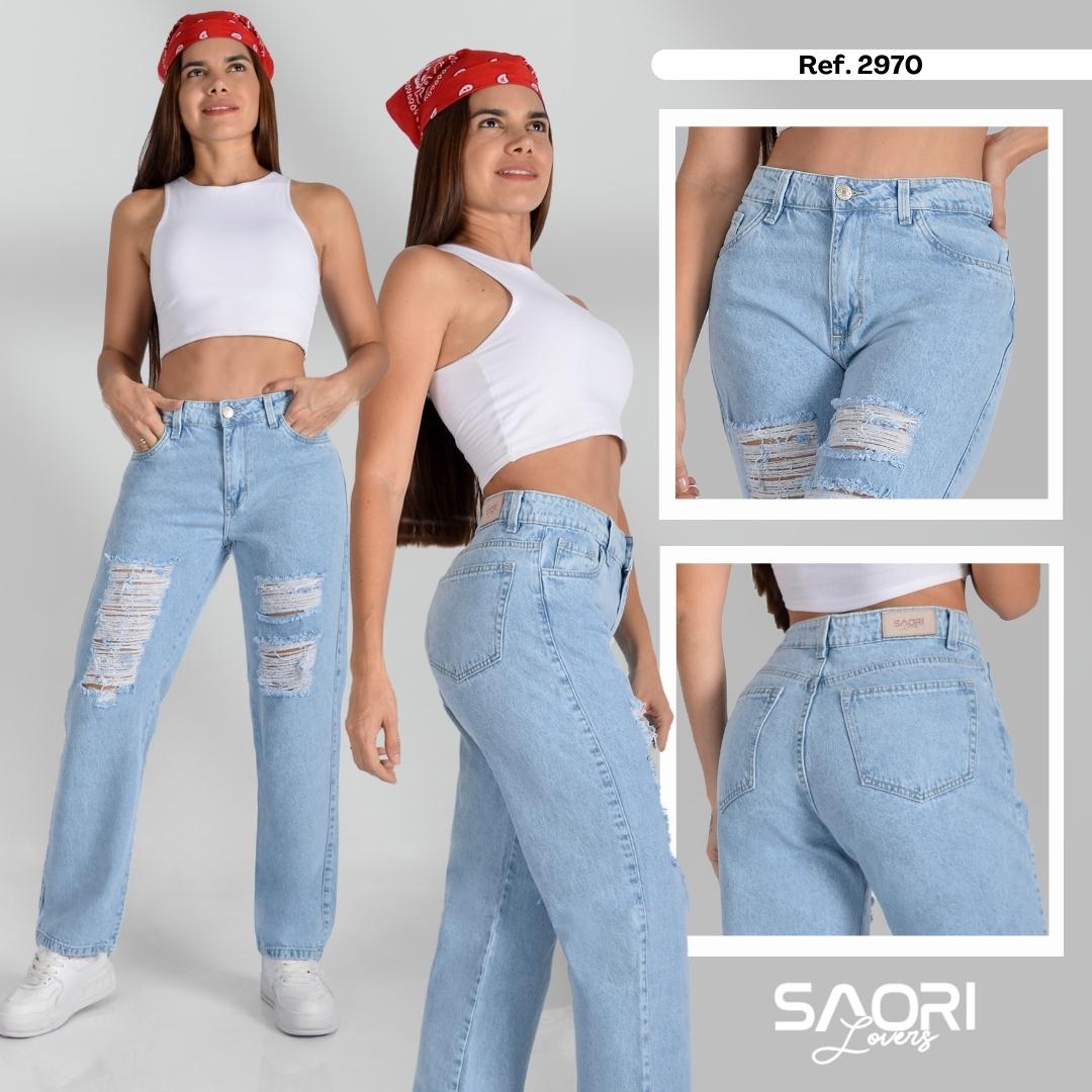 JEANS BOTA RECTA RF 2970 CON ROTOS