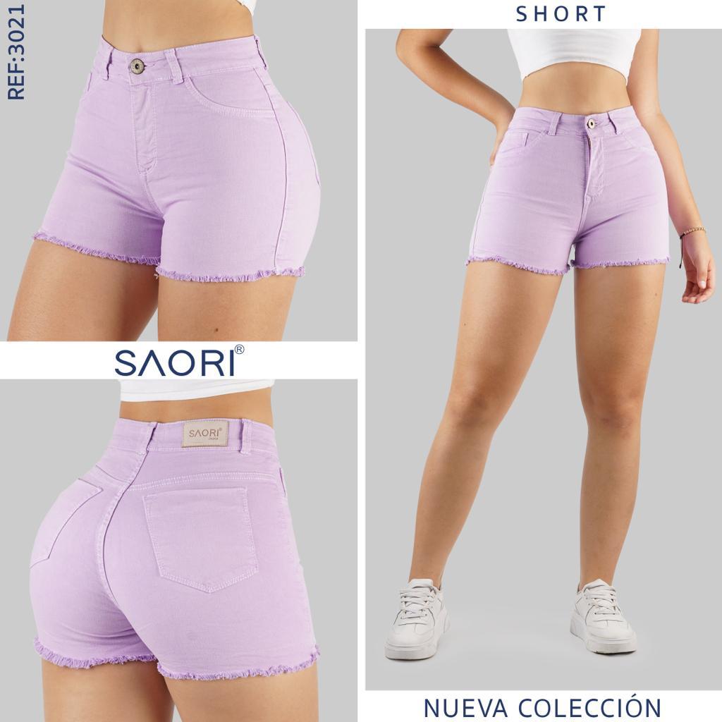 SHORT MUJER REF 3021 LILA – SAORI JEANS