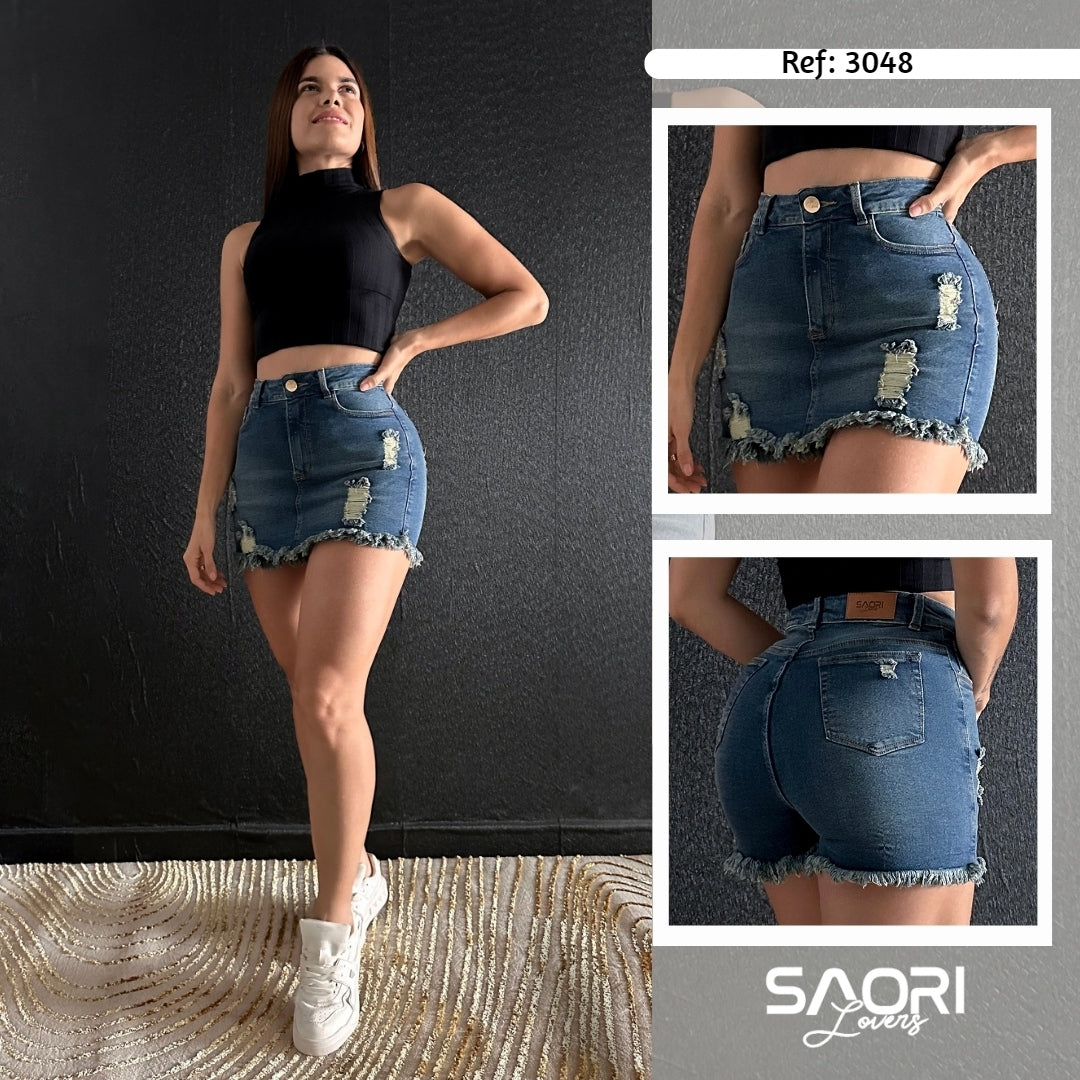 FALDA SHORT TIRO ALTO REF 3048