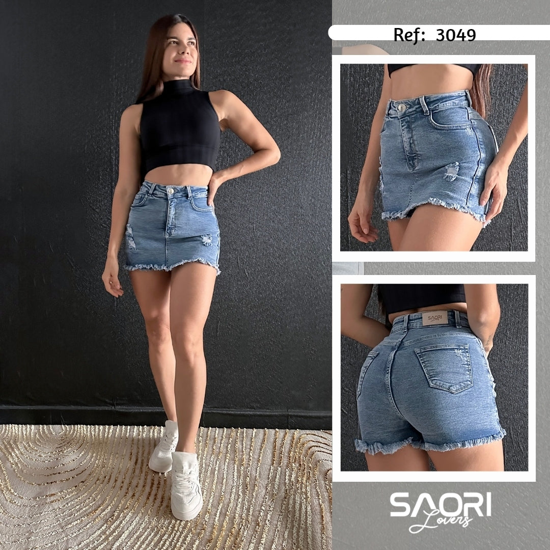 FALDA SHORT TIRO ALTO REF 3049