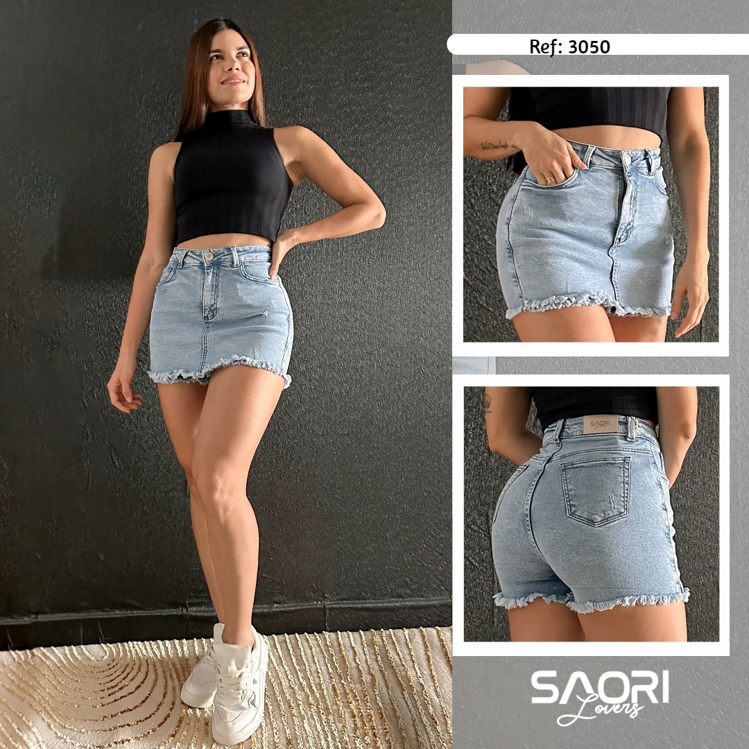 FALDA SHORT TIRO ALTO REF 3050