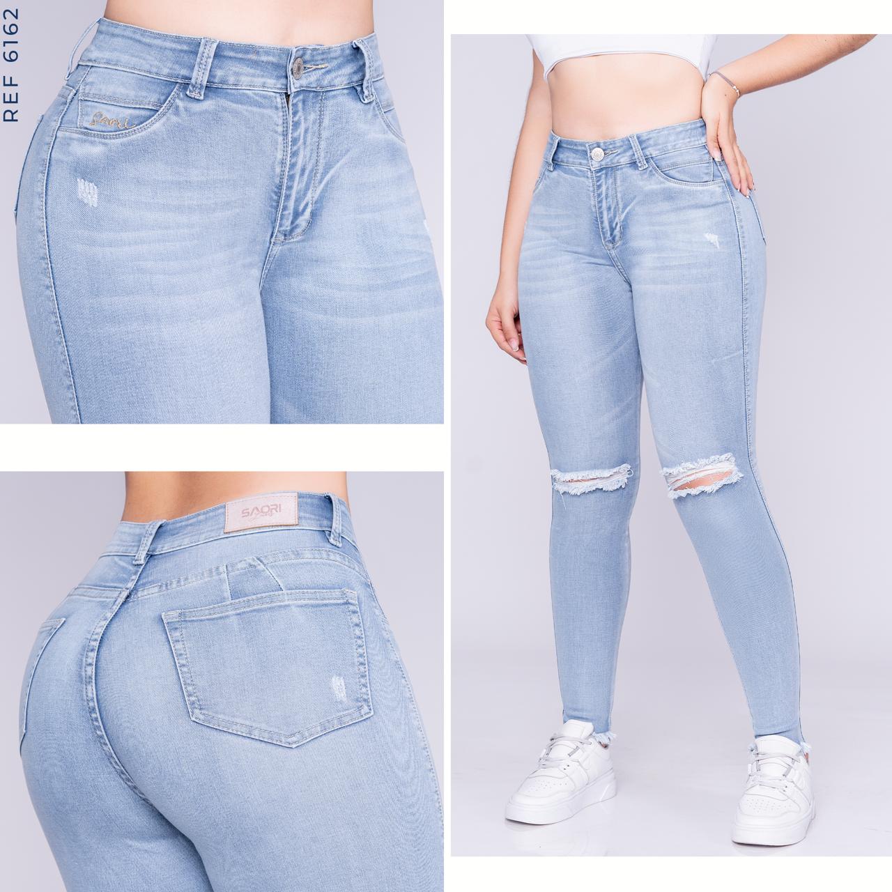 JEANS SKINNY MUJER TIRO ALTO REF 6162
