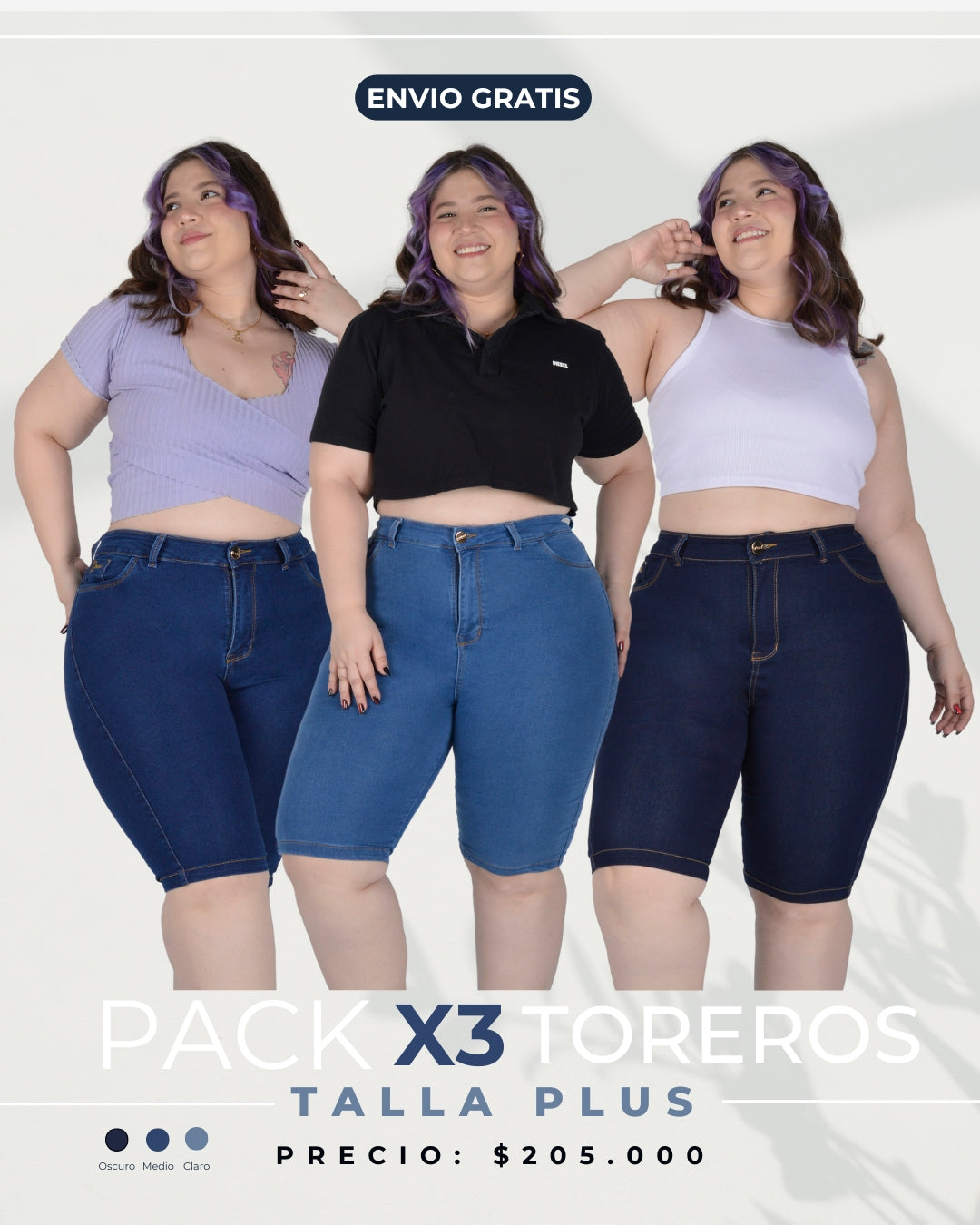 PACK X3 TORERO DAMA PLUS
