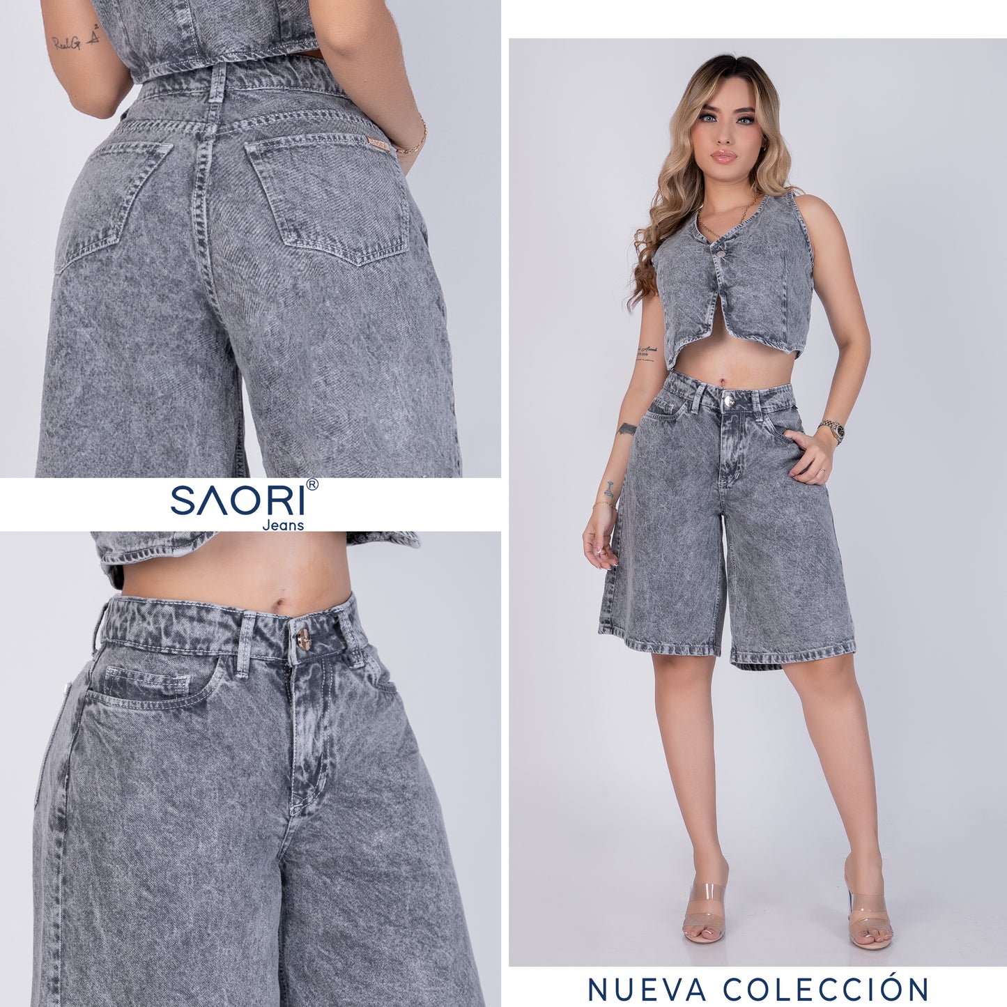 SET DENIM RIGIDO PLATINO