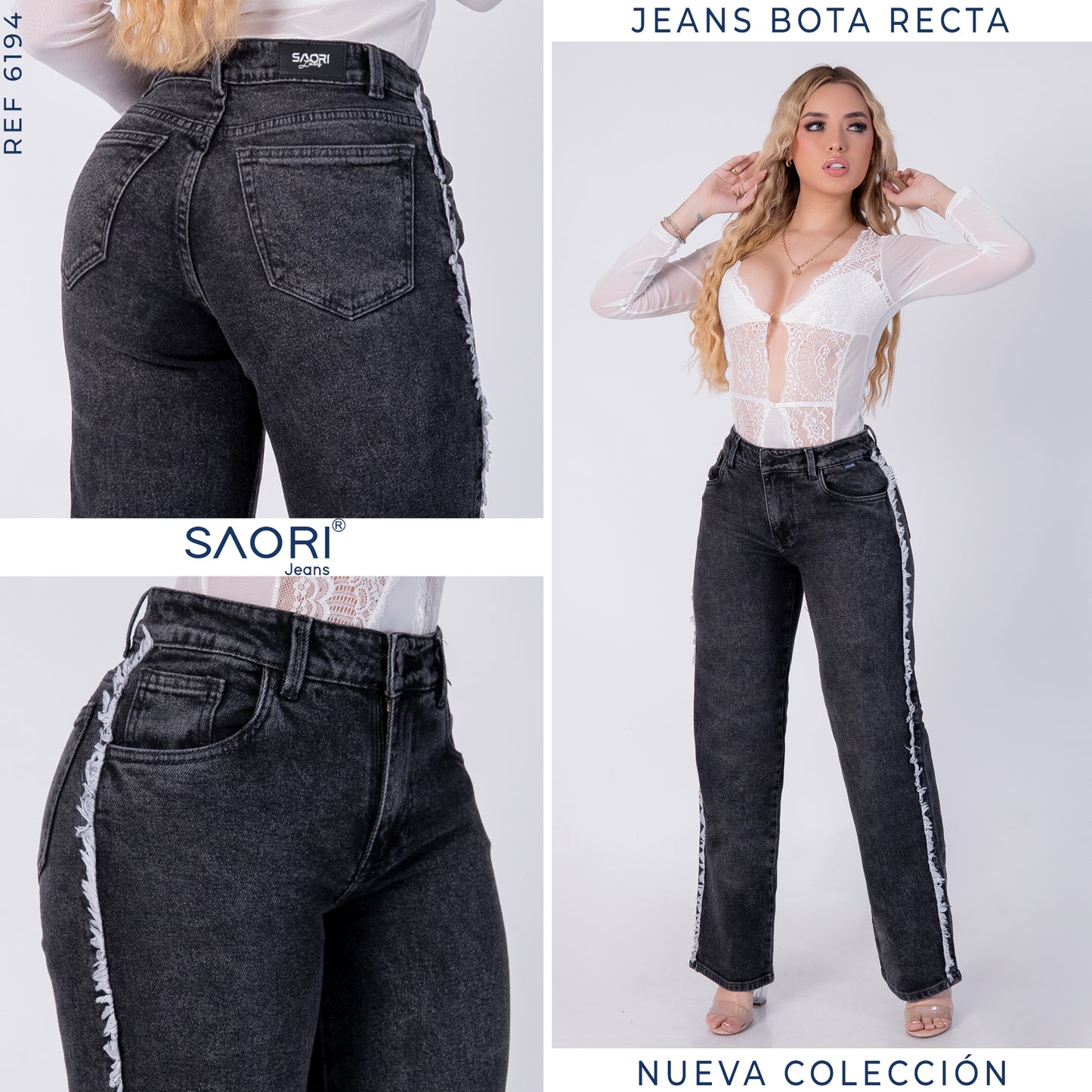 JEANS BOTA RECTA TIRO ALTO REF 6194