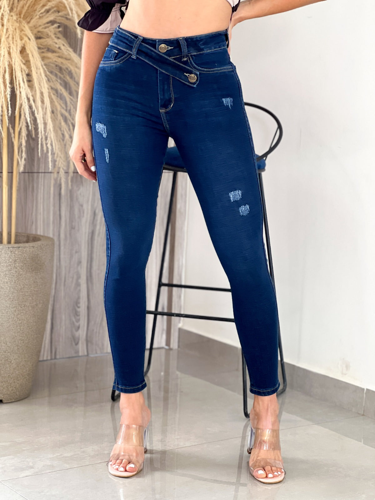 JEANS SKINNY MUJER TIRO ALTO REF 6012