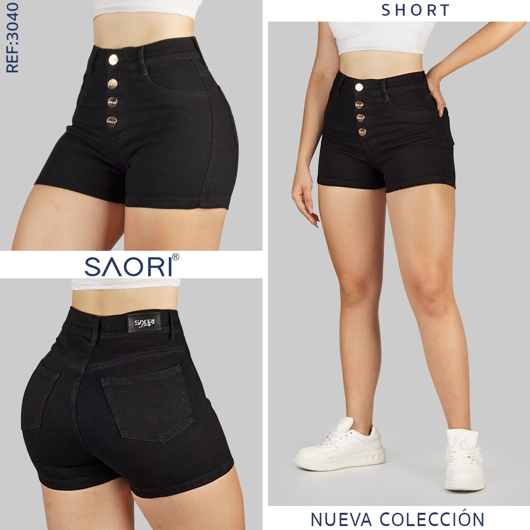 SHORT MUJER REF 3040 NEGRO
