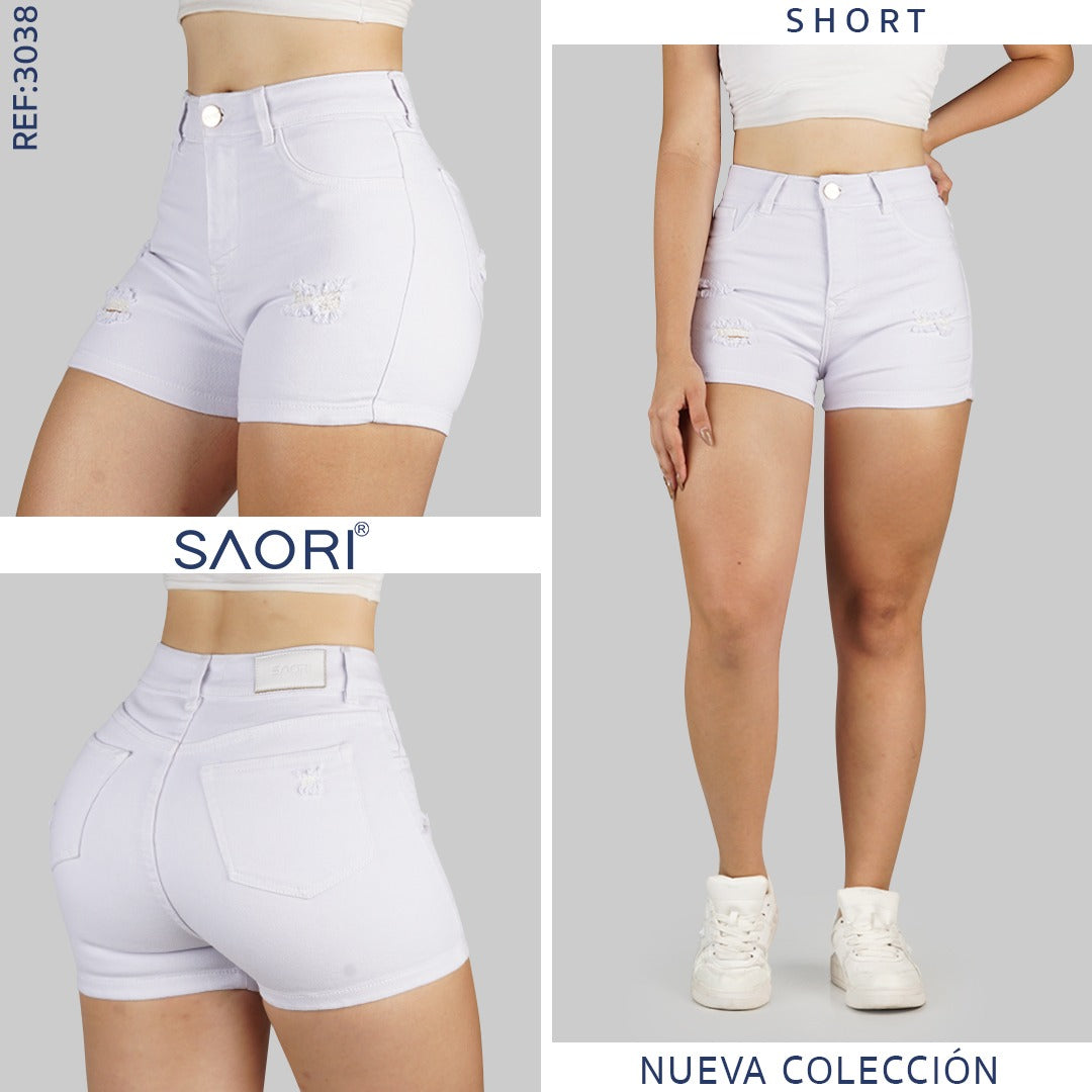 SHORT MUJER REF 3038 blanco