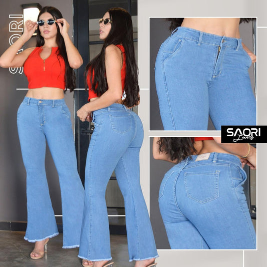 JEANS BOTA ANCHA REF 2602  CLARO