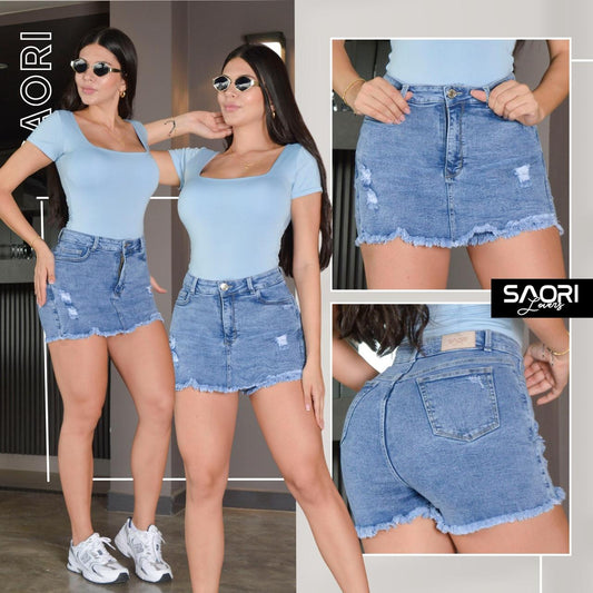 FALDA SHORT TIRO ALTO REF 3049