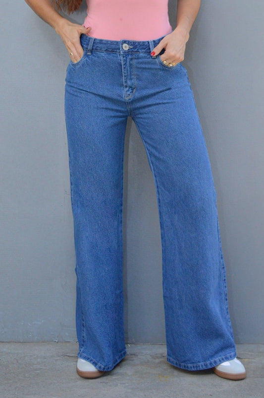 JEANS BOTA RECTA TIRO ALTO RIGIDO  REF 6171