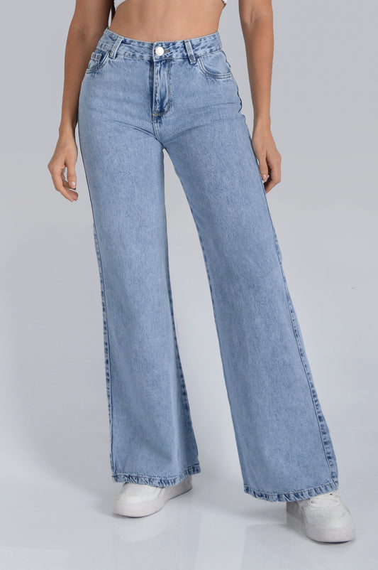 JEANS BOTA CAMPANA TIRO ALTO RIGIDO  REF 2971