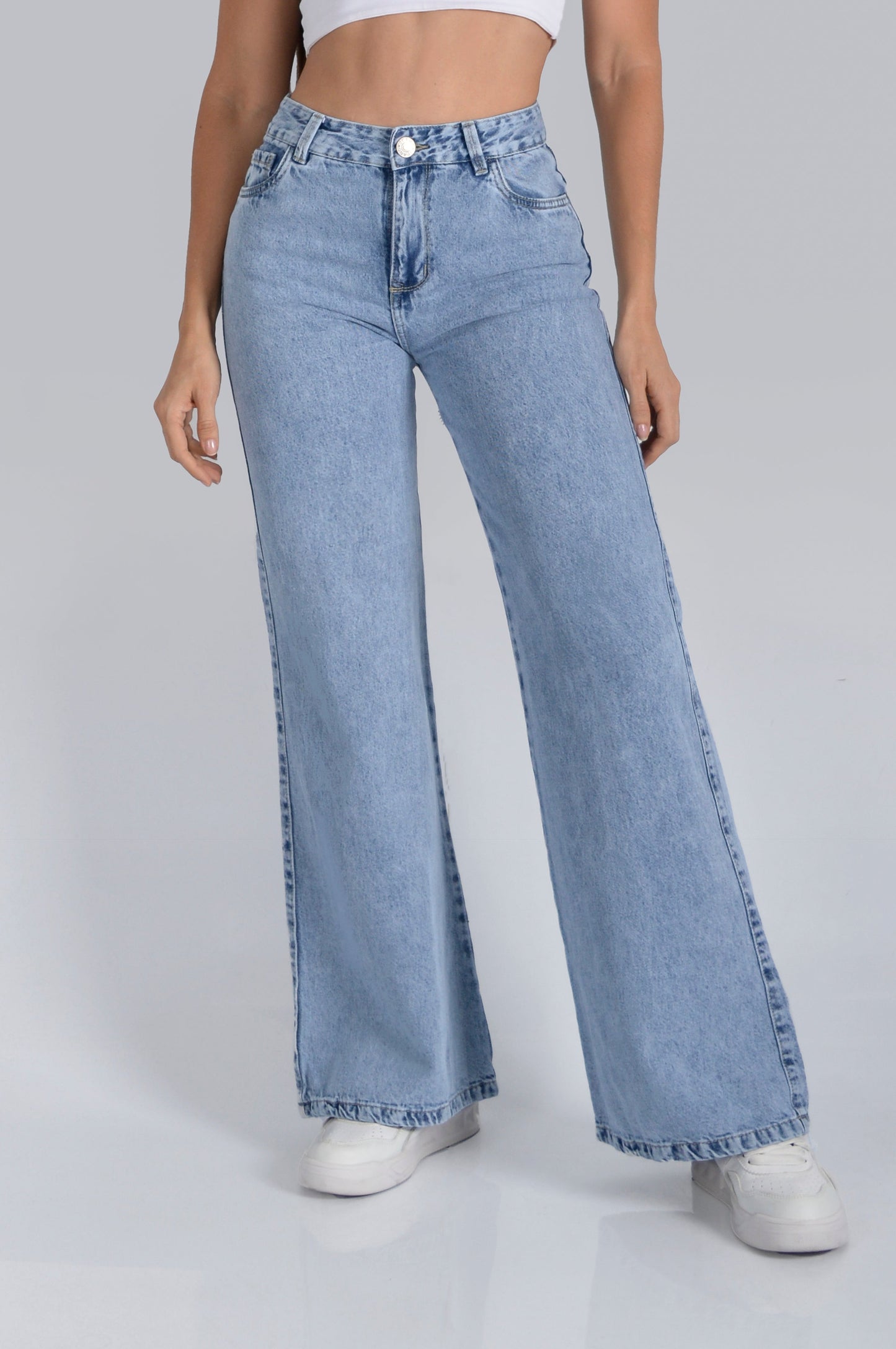 JEANS BOTA RECTA TIRO ALTO RIGIDO  REF 2971