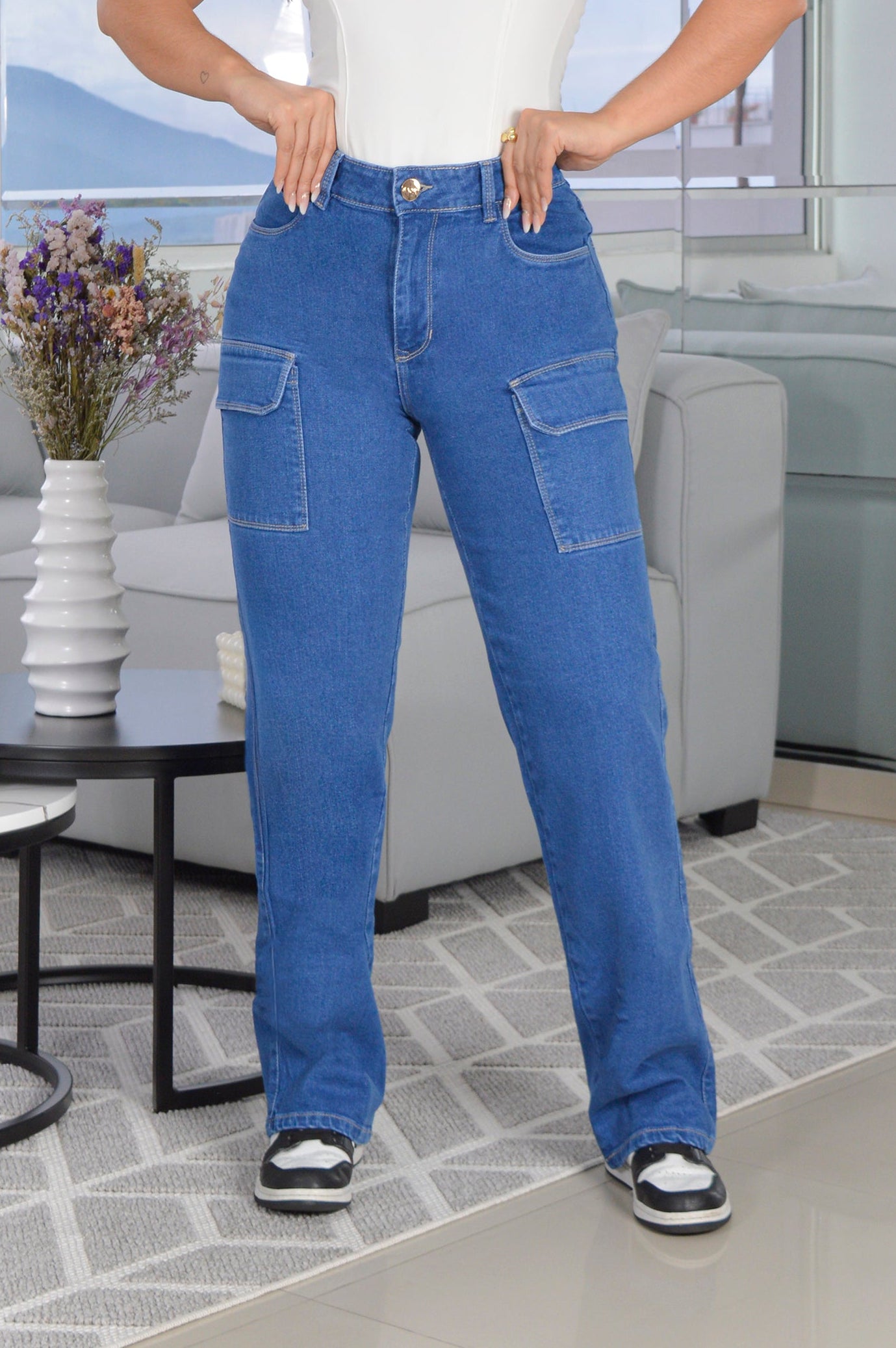 JEANS BOTA RECTA STRECH RF 6163