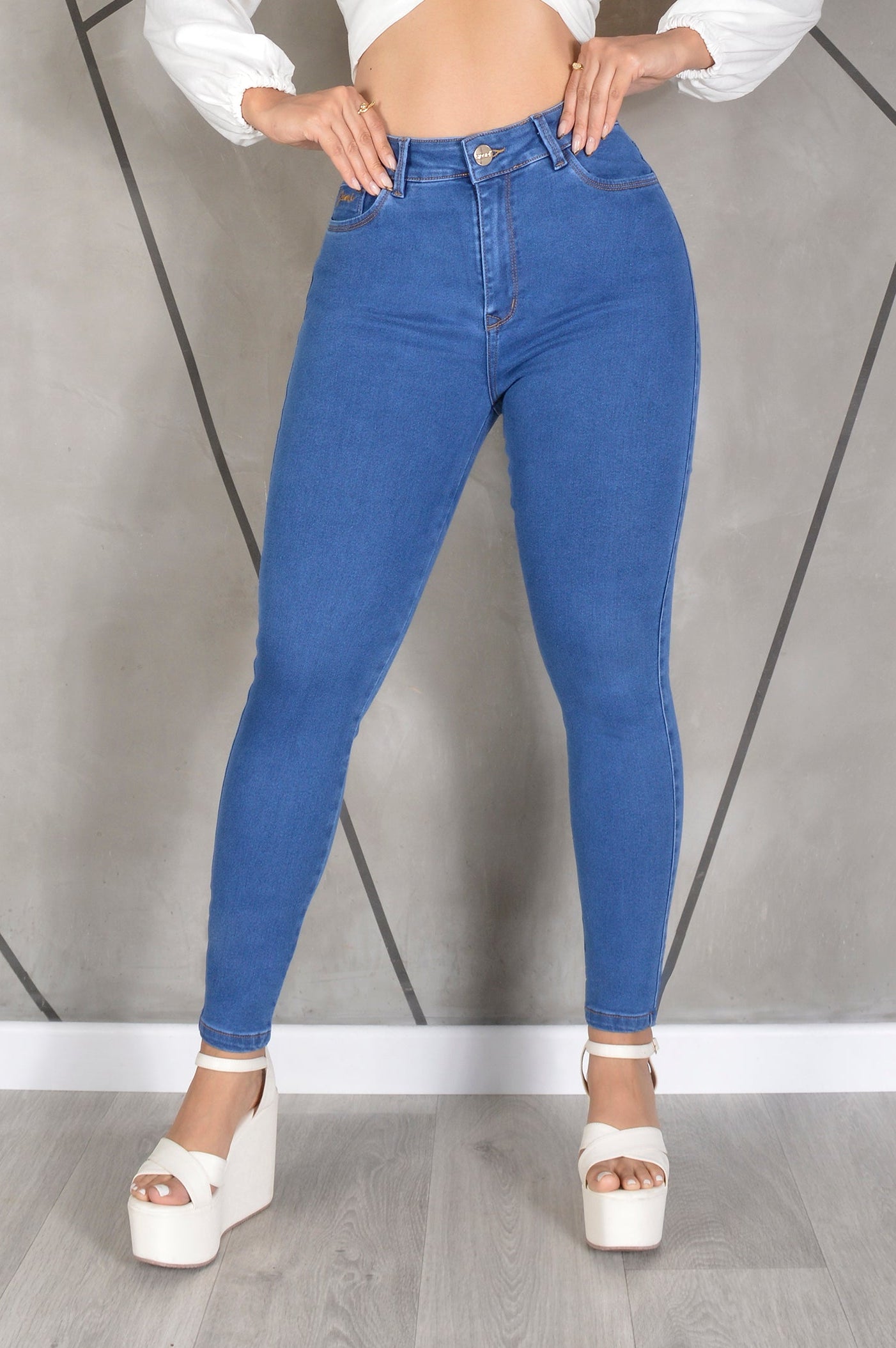 JEANS SKINNY MUJER TIRO ALTO REF 6155