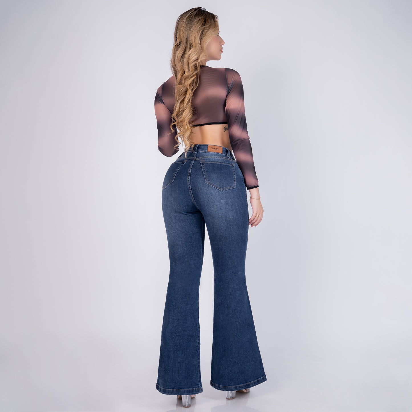 JEANS BOTA ANCHA REF 2601 AZUL MEDIO