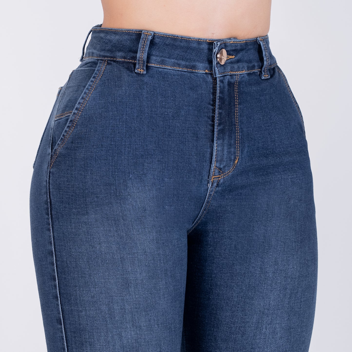 JEANS BOTA ANCHA REF 2601 AZUL MEDIO