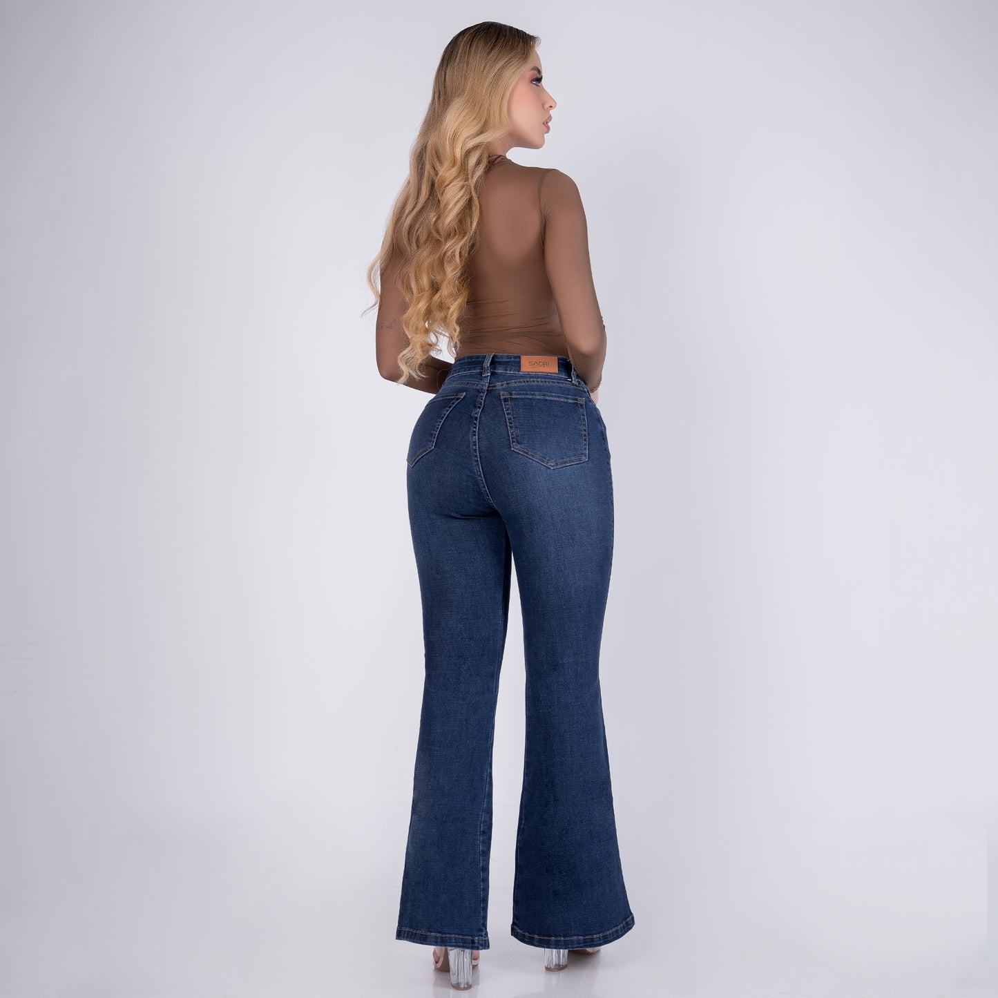 JEANS BOTA CAMPANA REF 2603 MEDIO HILO MOSTAZA