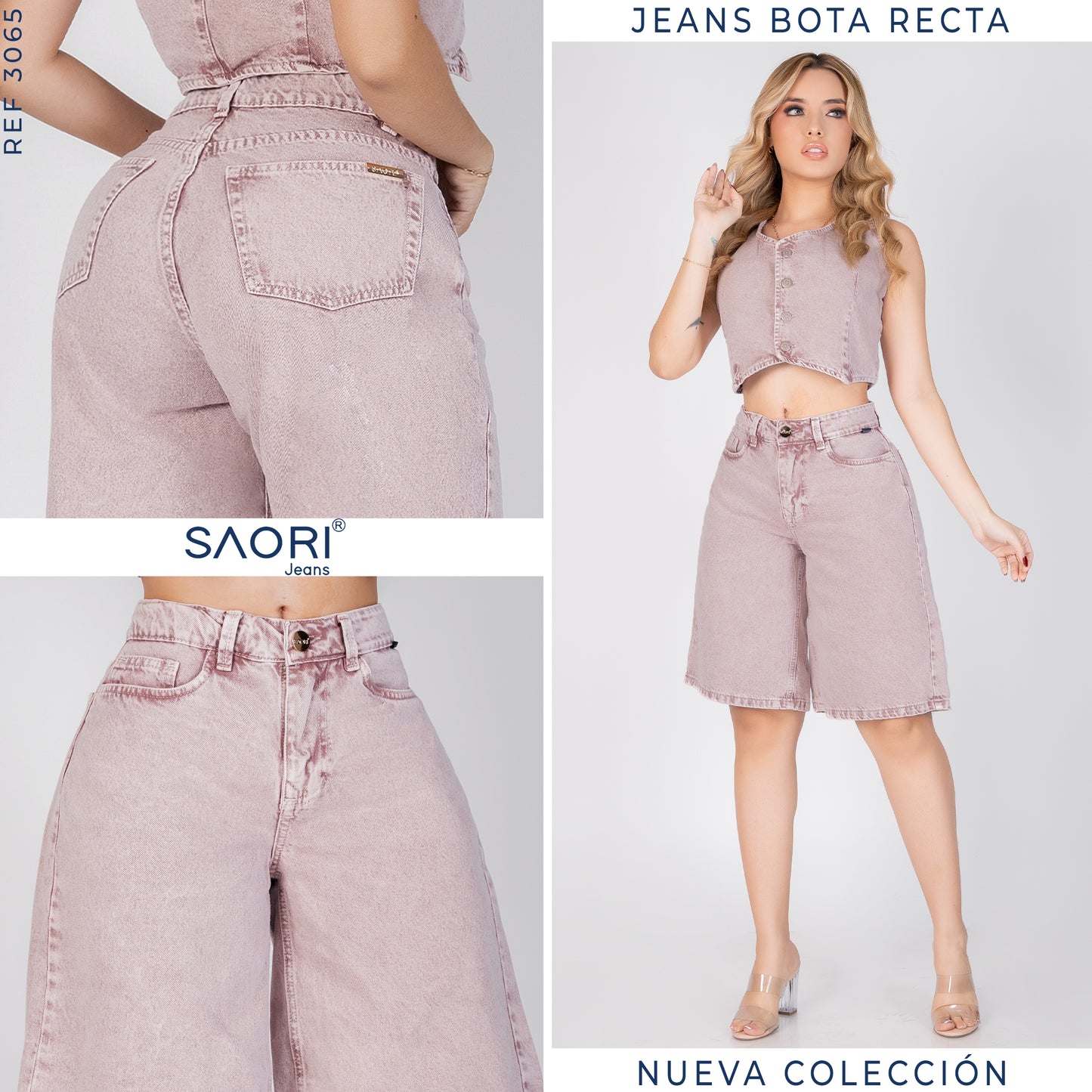SET DENIM RIGIDO 3065 ROSA