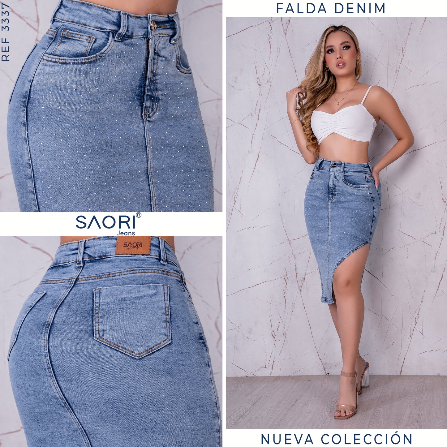 FALDA STRECH TIRO ALTO REF 3337