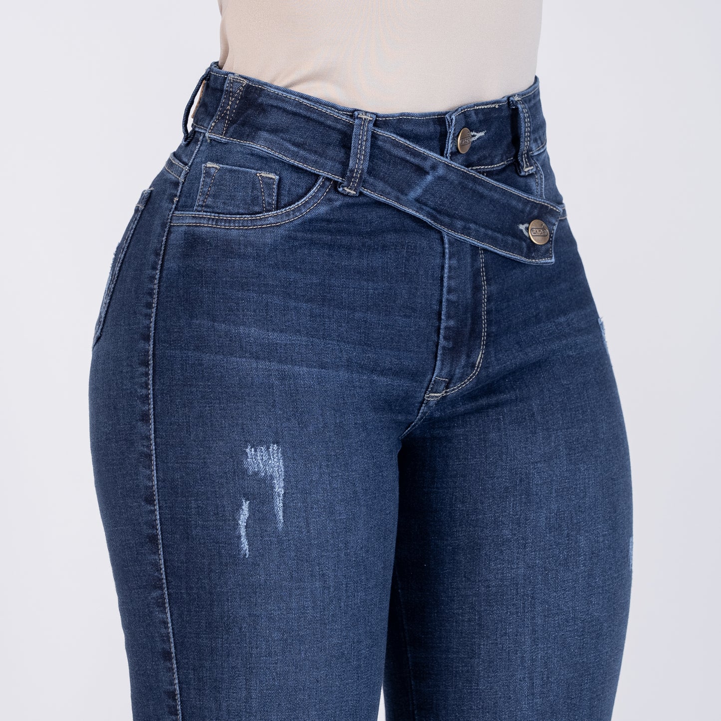 JEANS SKINNY MUJER TIRO ALTO REF 6012