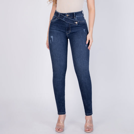 JEANS SKINNY MUJER TIRO ALTO REF 6012