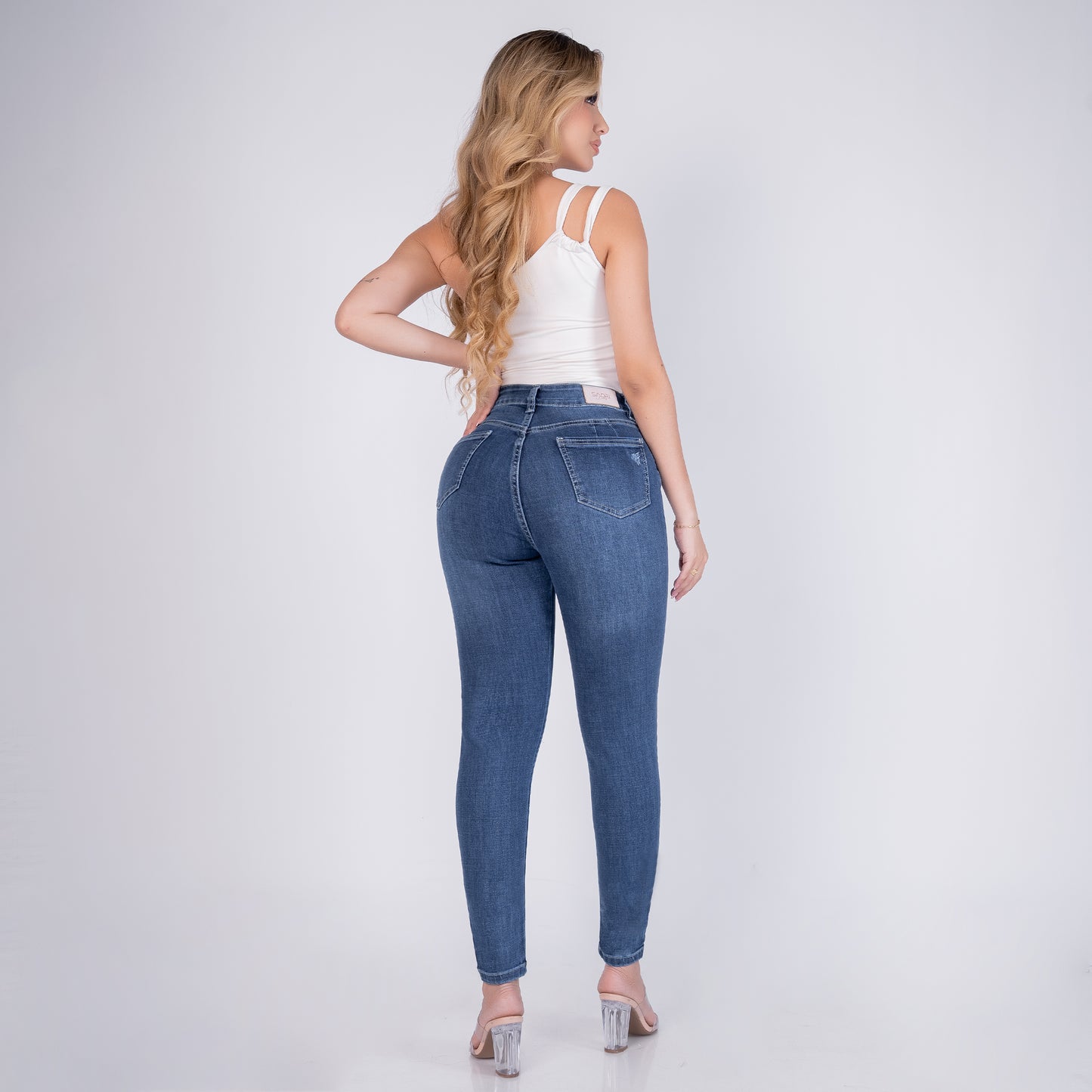 JEANS SKINNY MUJER TIRO ALTO REF 6029