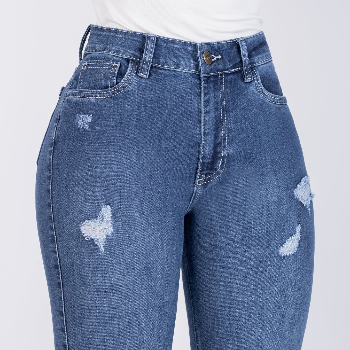 JEANS SKINNY MUJER TIRO ALTO REF 6029