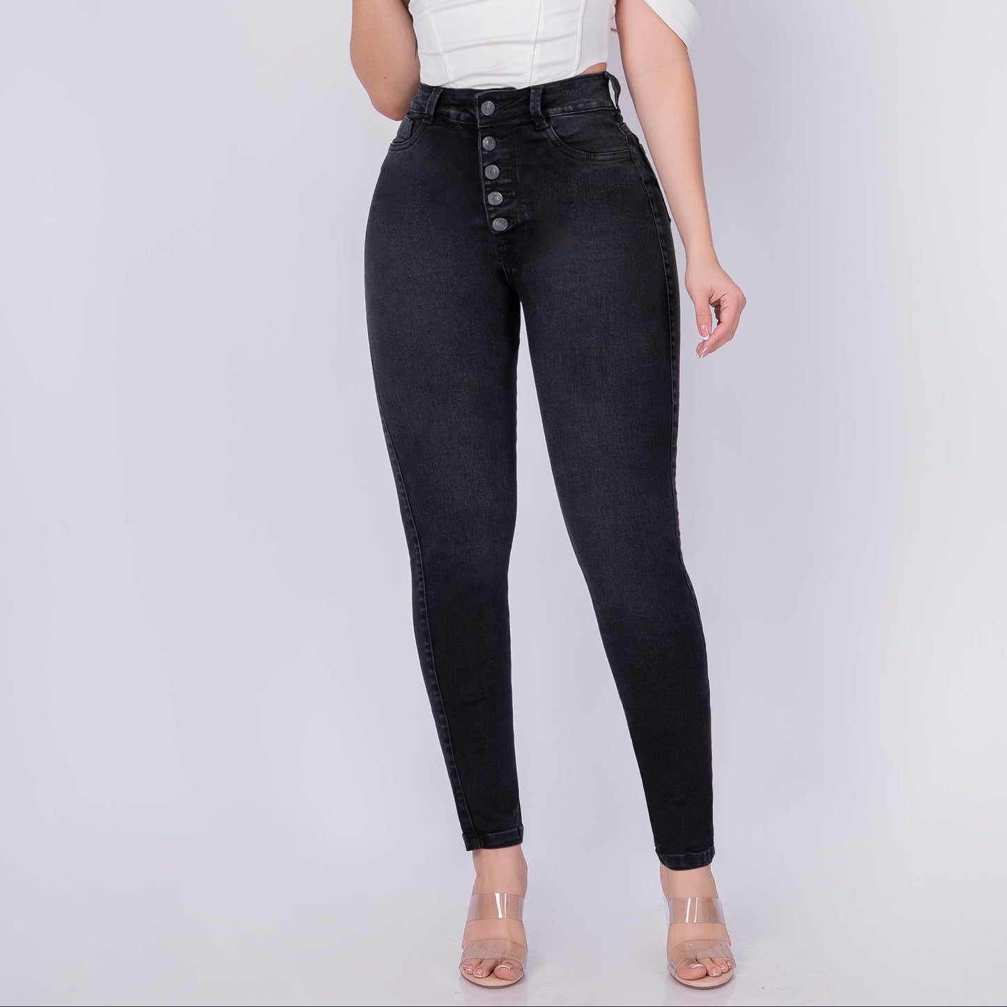 JEANS SKINNY TIRO MEDIO  REF 6036