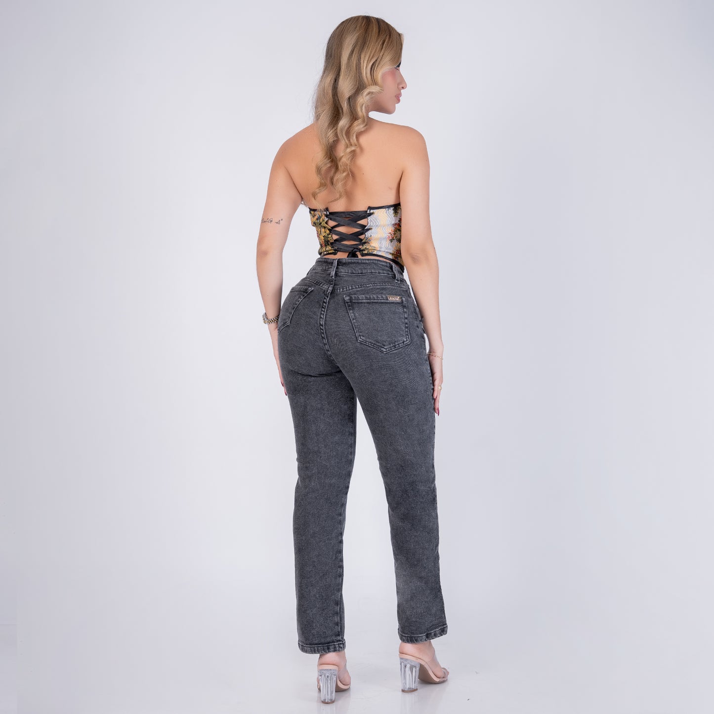 JEANS BOTA RECTA RF 6118 GRIS