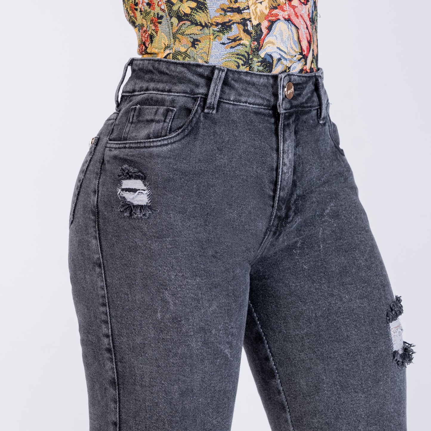 JEANS BOTA RECTA RF 6118 GRIS