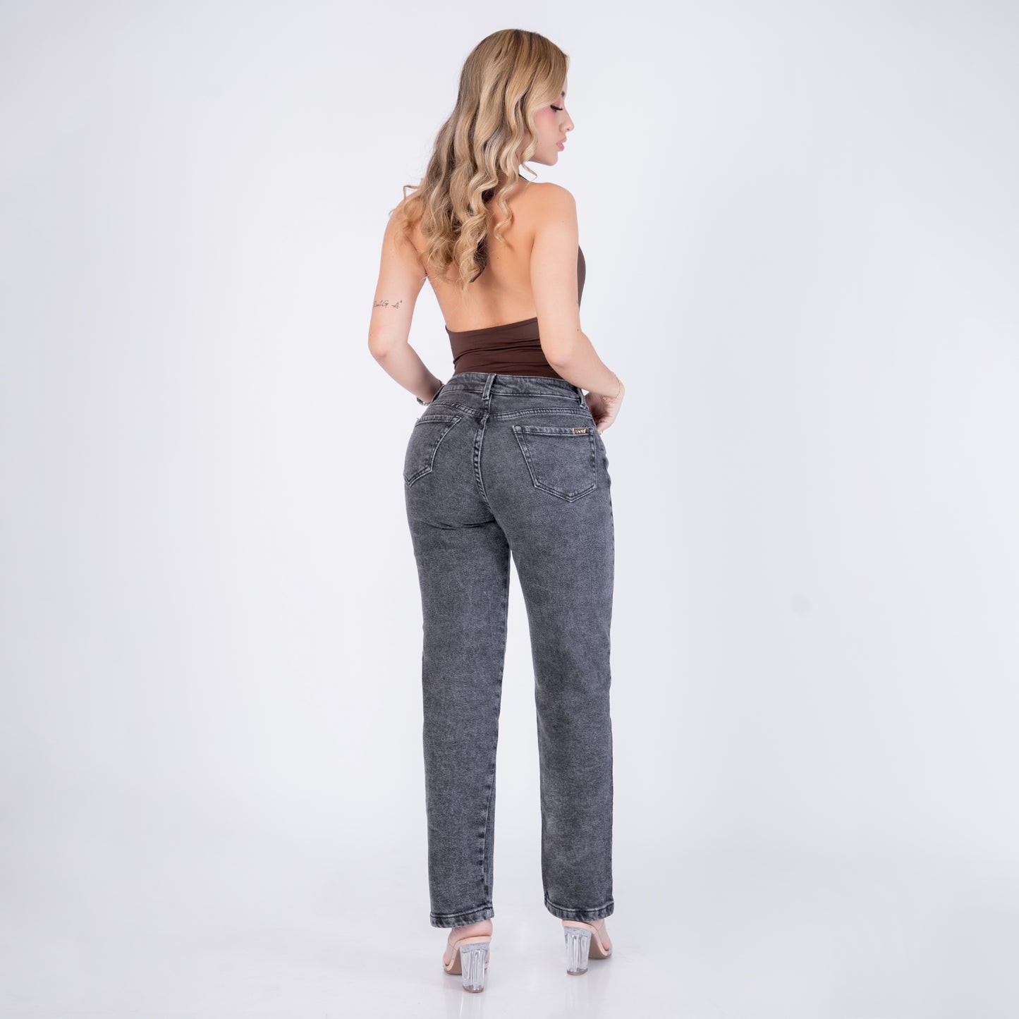 JEANS BOTA RECTA RIGIDO RF 6119 GRIS