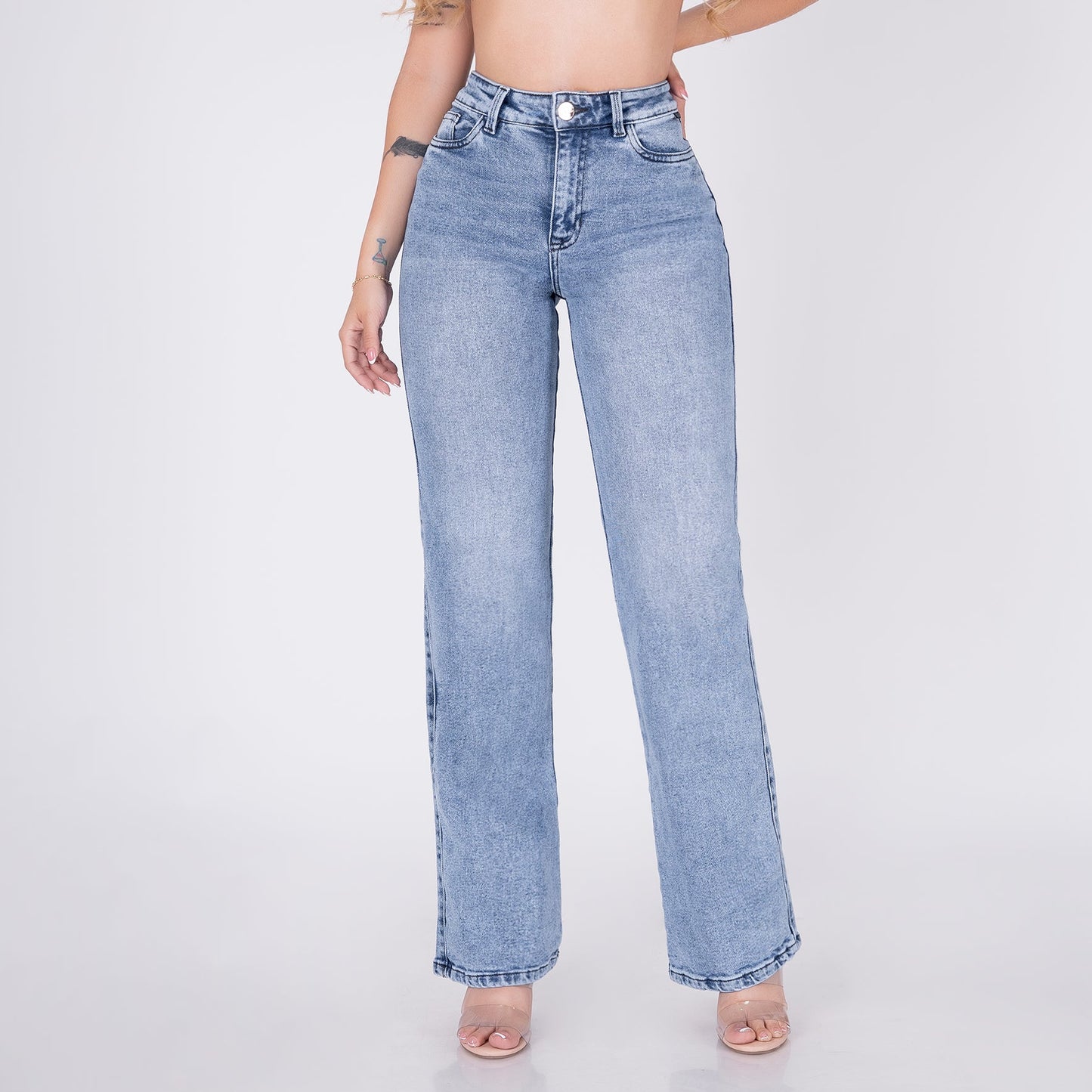 JEANS BOTA RECTA TIRO ALTO REF 6184