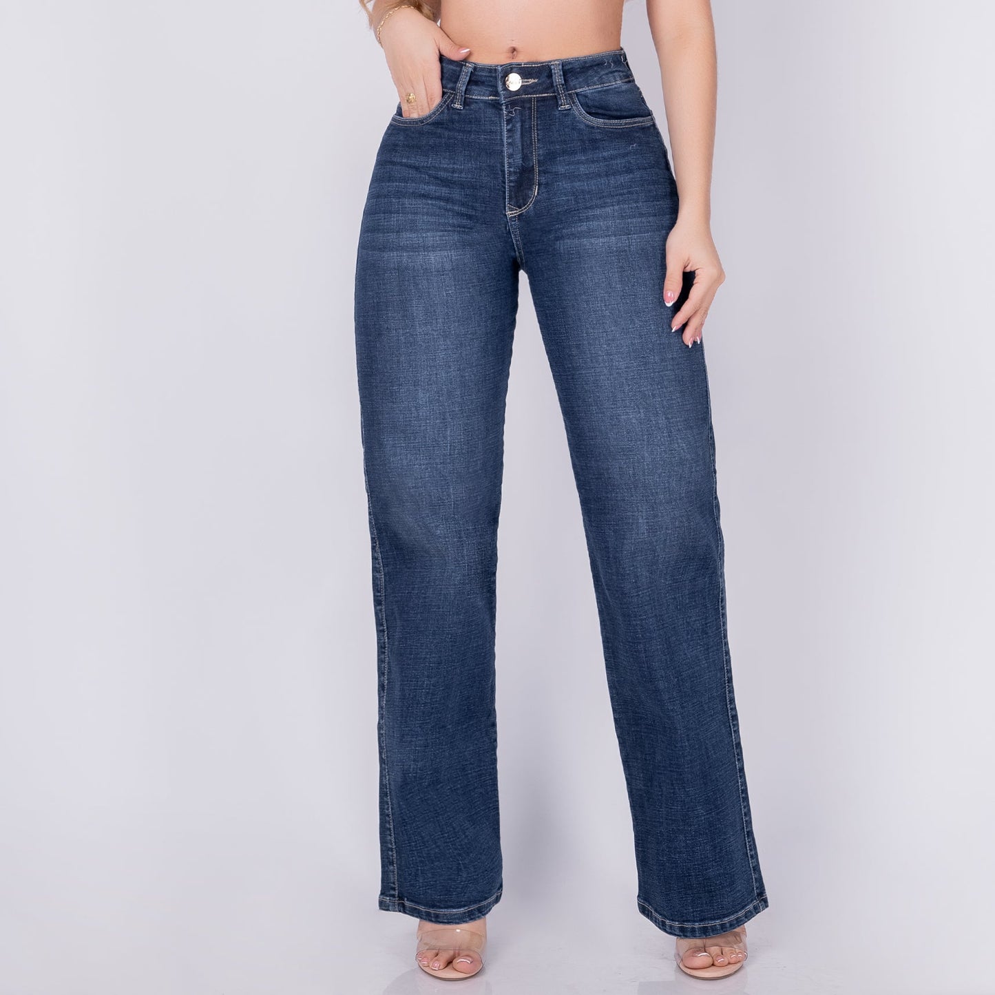 JEANS BOTA RECTA TIRO ALTO REF 6187