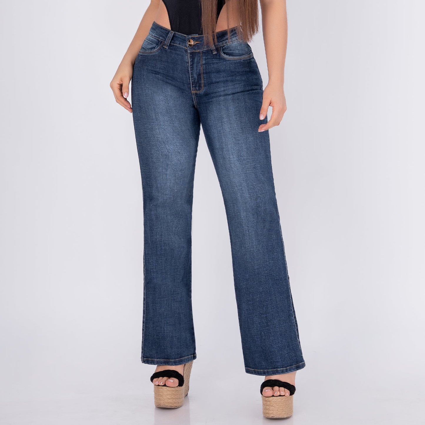 JEANS BOTA RECTA TIRO ALTO REF 6188