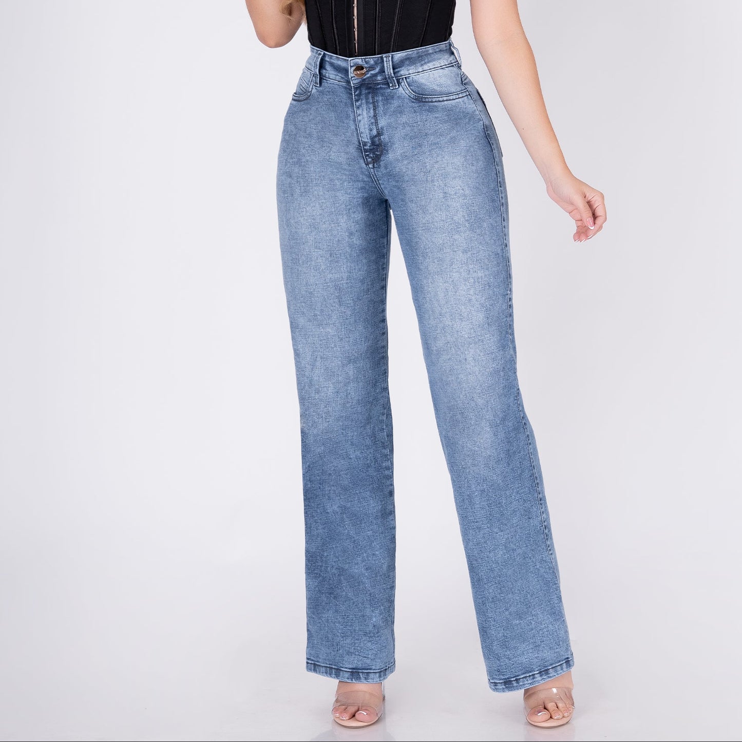JEANS BOTA RECTA TIRO ALTO REF 6190