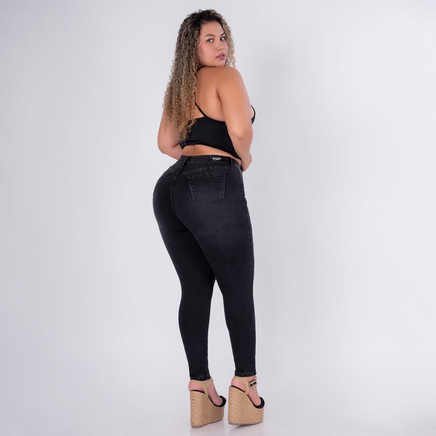 JEANS SKINNY TIRO ALTO STRECH  REF 6036 PLUS