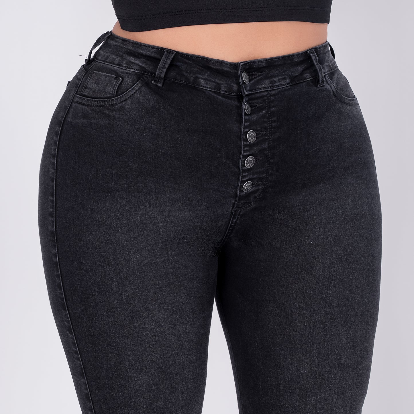 JEANS SKINNY TIRO ALTO STRECH  REF 6036 PLUS
