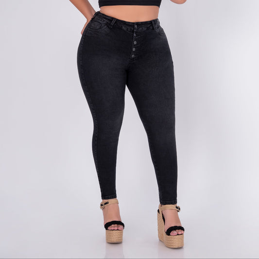 JEANS SKINNY TIRO ALTO STRECH  REF 6036 PLUS