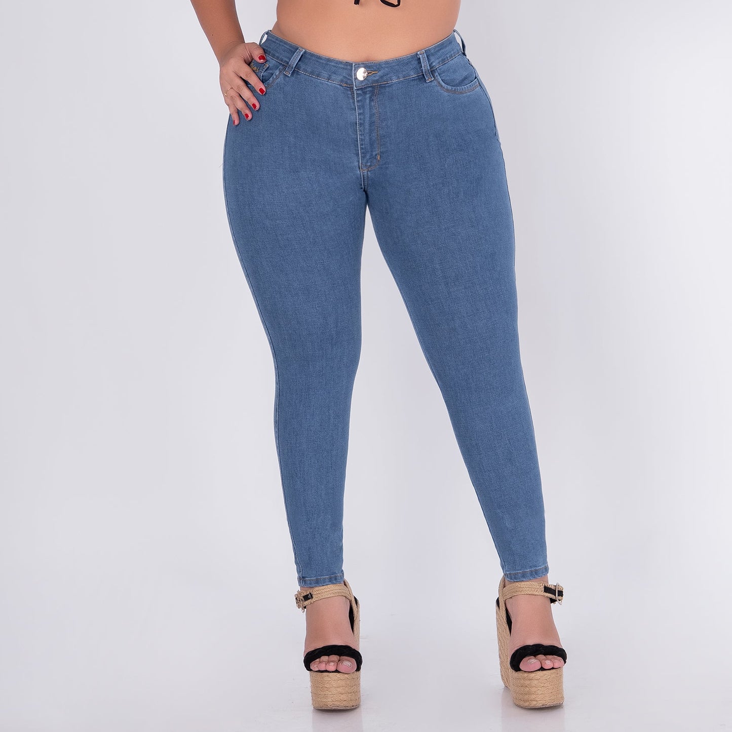 JEANS SKINNY TIRO ALTO STRECH  REF 6146 P