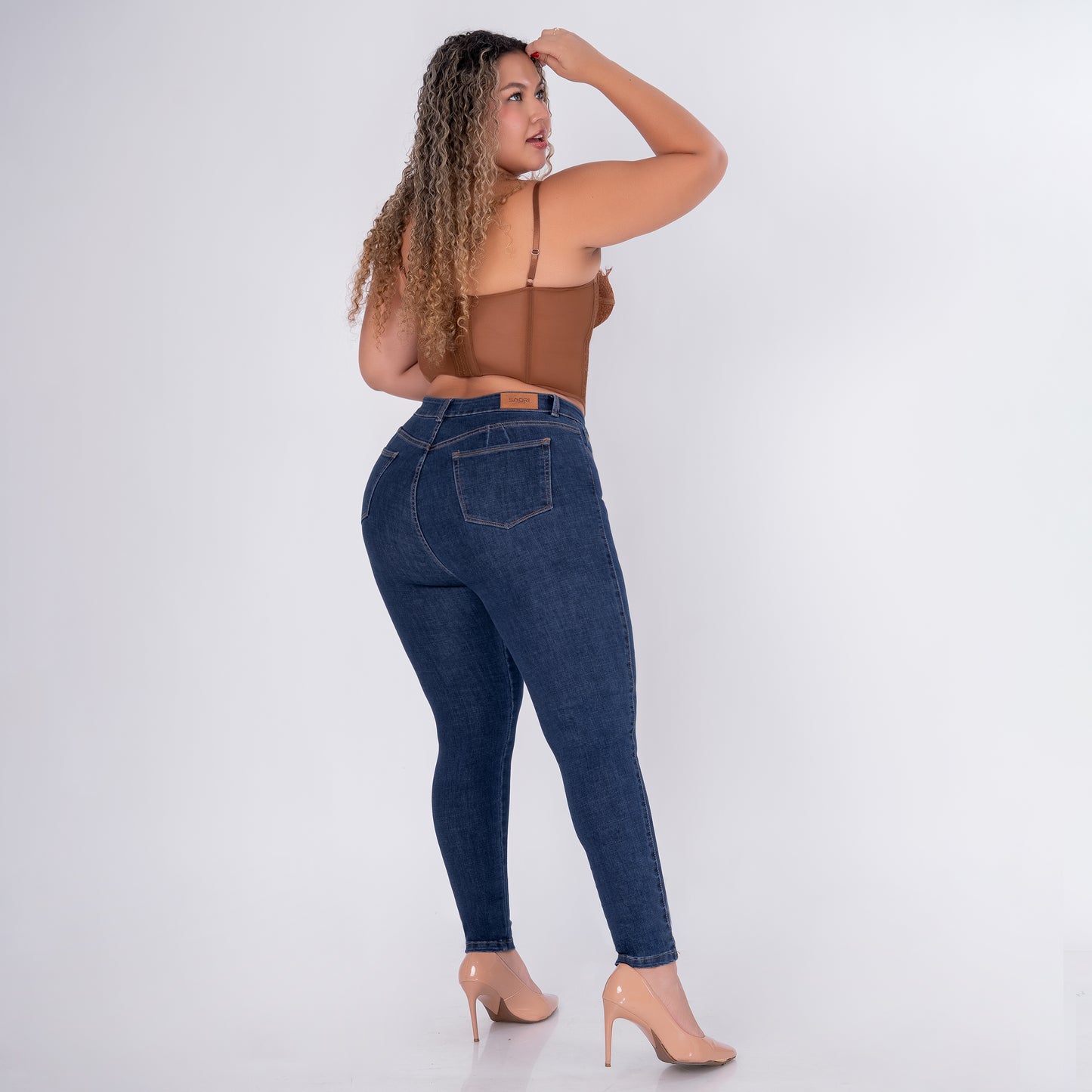 JEANS SKINNY TIRO ALTO STRECH  REF 6147 P