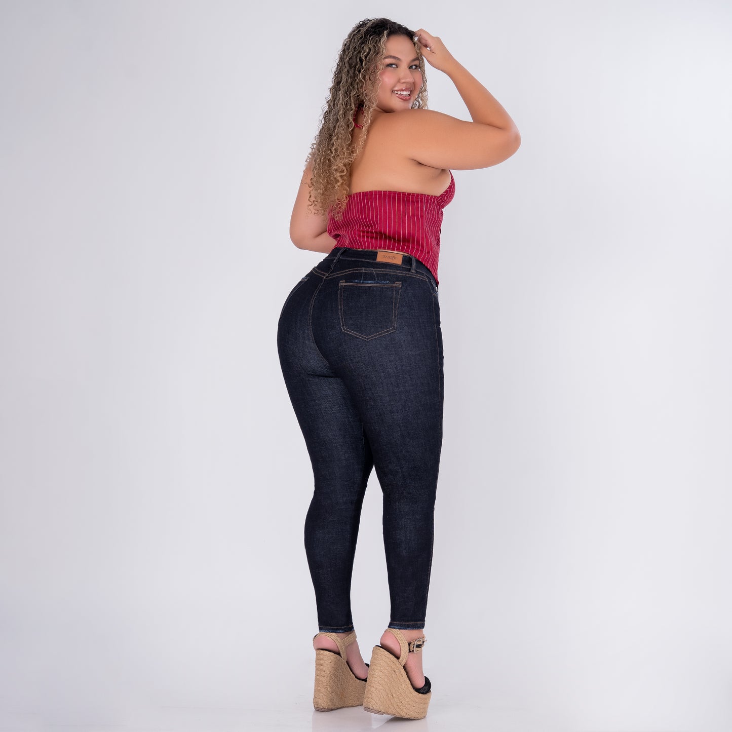 JEANS SKINNY TIRO ALTO STRECH  REF 6175 P