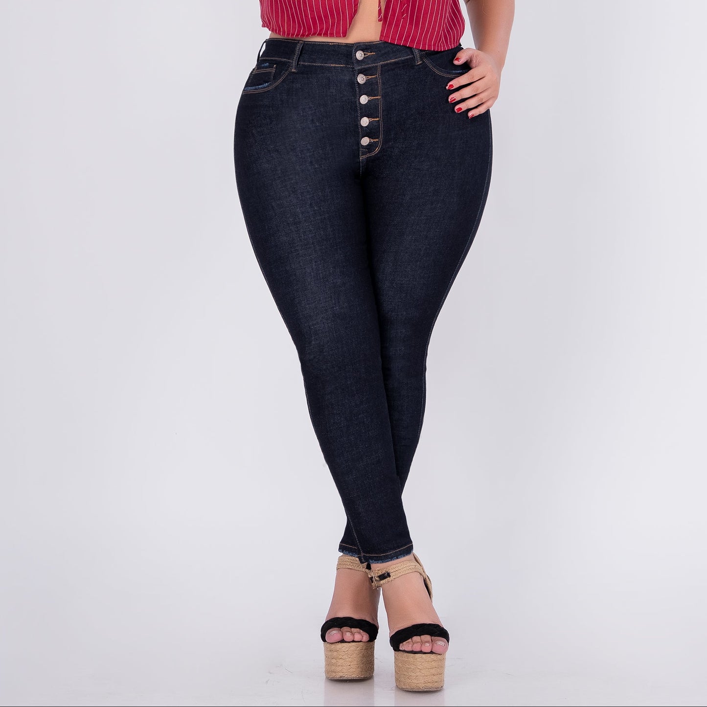 JEANS SKINNY TIRO ALTO STRECH  REF 6175 P
