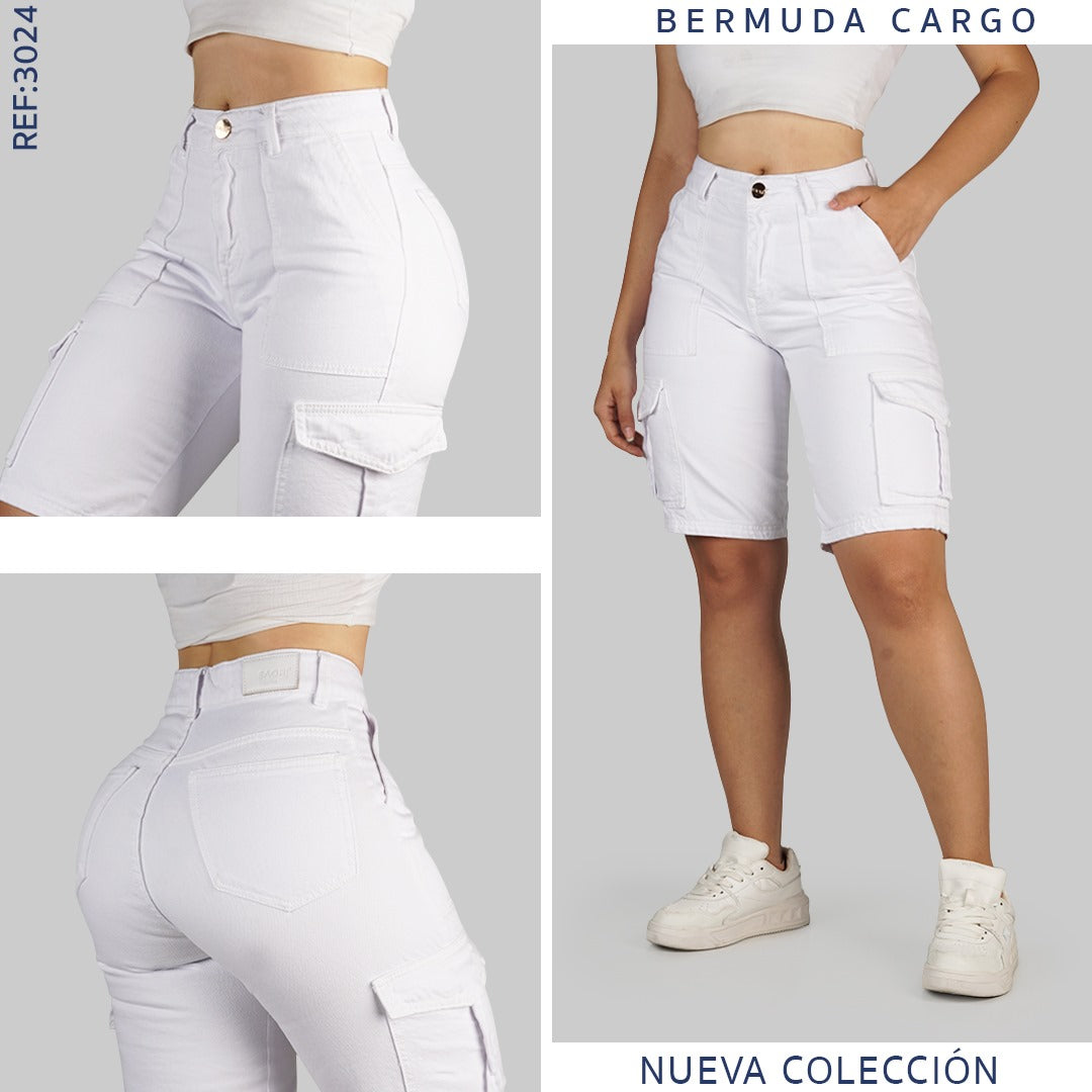 BERMUDA FLARE MUJER REF 3024 BLANCO