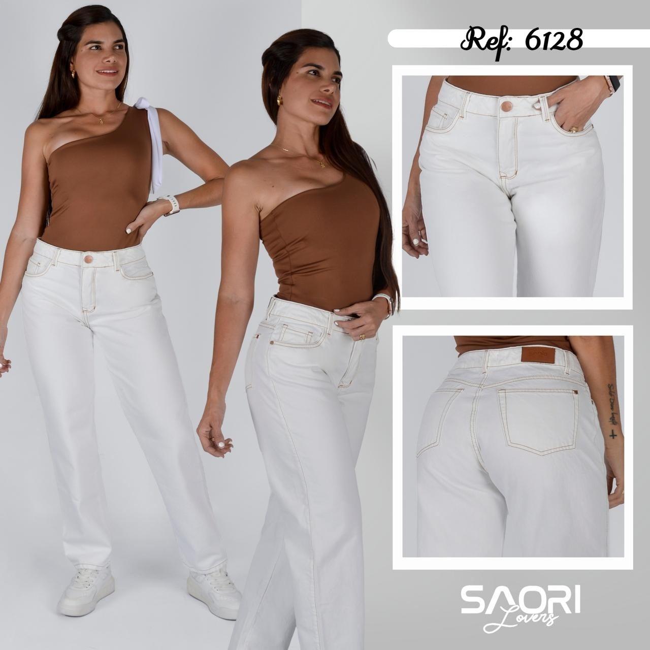 JEANS BOTA RECTA RIGIDO TIRO ALTO Ref 6128