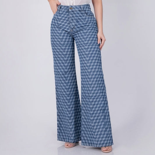 JEANS BOTA RECTA TIRO ALTO RIGIDO  REF 6181